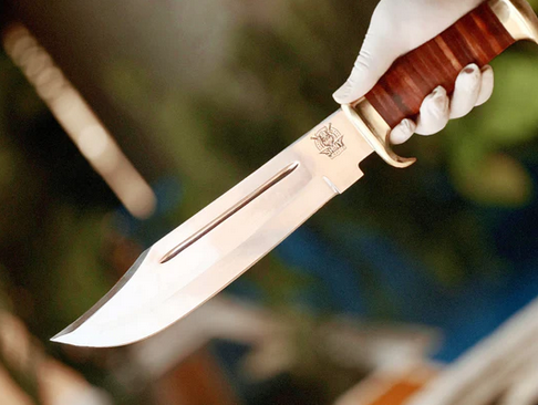 Large Handmade Forged Crocodile Dundee Knife D2 Steel Blade with1 – VALYRIAN BLADE