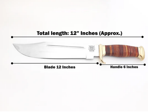 Large Handmade Forged Crocodile Dundee Knife D2 Steel Blade with1 – VALYRIAN BLADE